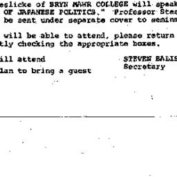 Announcements, 1970-04-10. ...