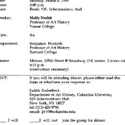 Announcements, 1995-03-06. ...