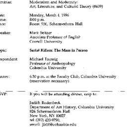 Announcements, 1996-03-04. ...