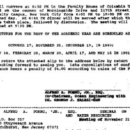 Announcements, 1990-11-21. ...