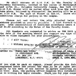 Announcements, 1994-04-06. ...