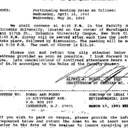 Announcements, 1993-03-17. ...