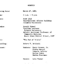 Minutes, 1981-03-17. The Pe...