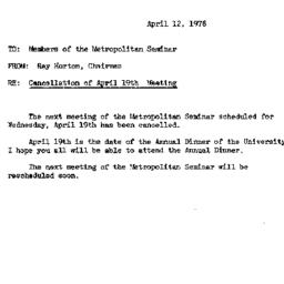 Announcements, 1978-04-12. ...