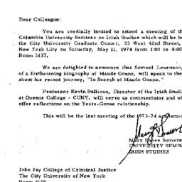 Announcements, 1974-04-22. ...