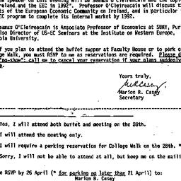 Announcements, 1989-04-10. ...