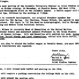 Announcements, 1987-11-03. ...