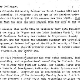 Announcements, 1985-02-01. ...