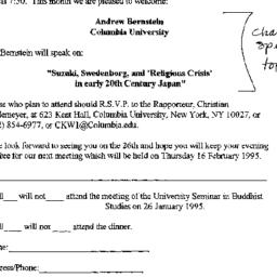 Announcements, 1994-01-26. ...