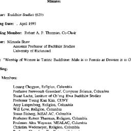 Minutes, 1993-04-01. Buddhi...