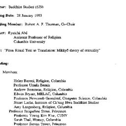Minutes, 1993-01-28. Buddhi...