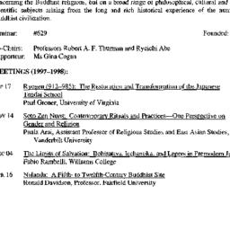 Schedules, Buddhist Studies...