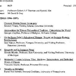 Schedules, Buddhist Studies...