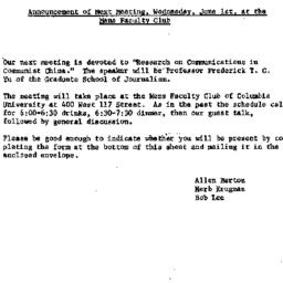 Announcements, 1966-06-01. ...