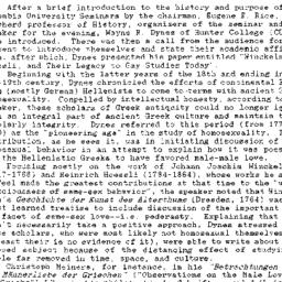 Minutes, 1989-09-07. Homose...