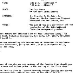 Announcements, 1974-04-04. ...