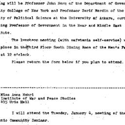 Announcements, 1965-12-08. ...