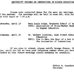 Announcements, 1974-03-29. ...