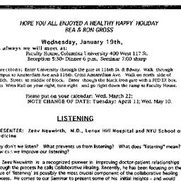 Announcements, 2000-01-19. ...