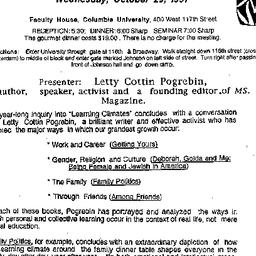 Announcements, 1997-10-29. ...