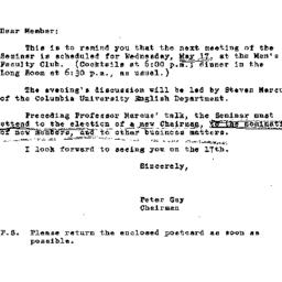 Announcements, 1967-05-08. ...