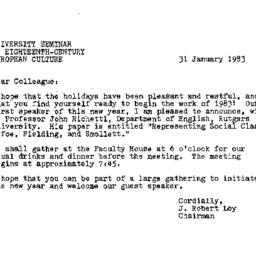 Announcements, 1983-01-31. ...