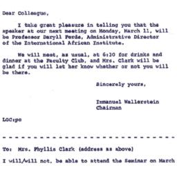 Announcements, 1963-03-01. ...