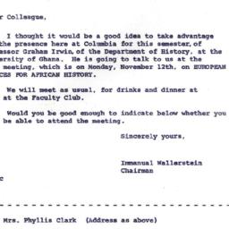 Announcements, 1962-11-05. ...