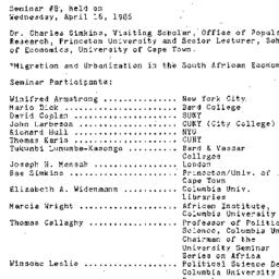 Minutes, 1986-04-16. Studie...