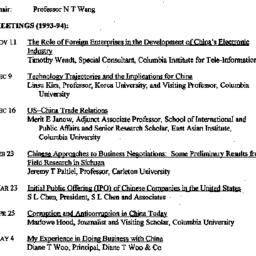 Schedules, China: Internati...