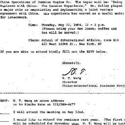 Announcements, 1984-05-10. ...