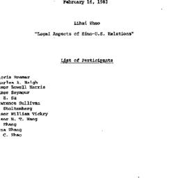 Minutes, 1983-02-16. China:...