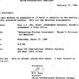 Announcements, 1986-02-27. ...