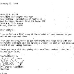 Correspondence, 1989-01-13....