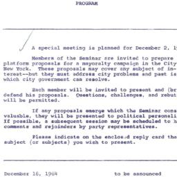 Announcements, 1964-12-02. ...