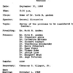 Minutes, 1968-09-30. The Na...