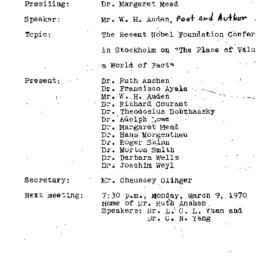 Minutes, 1970-01-15. The Na...