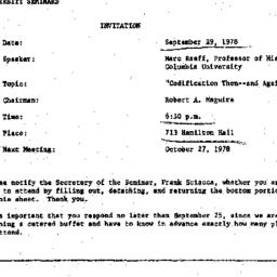 Announcements, 1978-09-29. ...