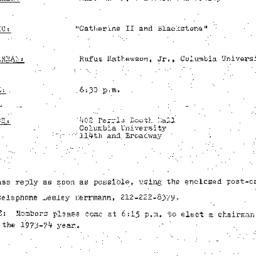 Announcements, 1973-09-21. ...