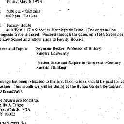 Announcements, 1994-04-14. ...