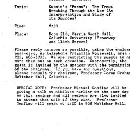 Announcements, 1971-05-14. ...