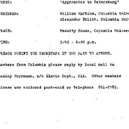 Announcements, 1974-11-15. ...