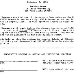 Announcements, 1990-12-03. ...