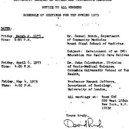 Announcements, 1973-02-14. ...