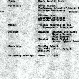 Minutes, 1967-03-03. The Us...