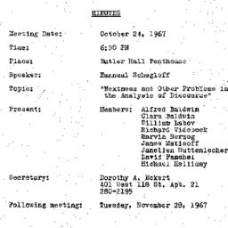 Minutes, 1967-10-24. The Us...