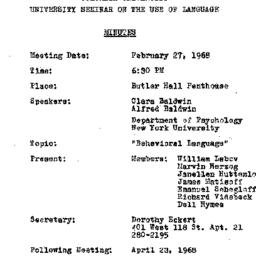 Minutes, 1968-02-27. The Us...