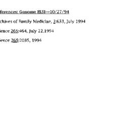 Handouts, 1994-10-27. Genom...