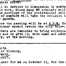 Announcements, 1970-10-23. ...