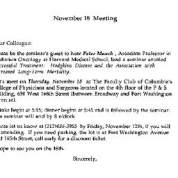 Announcements, 1993-11-18. ...